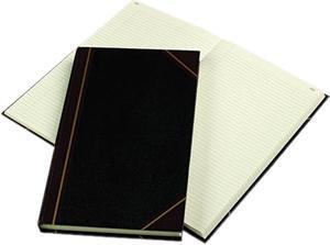 National Brand 57131 Texhide Series Account Book, Black/Burgundy, 300 Green Pages, 14 1/4 x 8 3/4