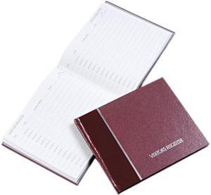 National Brand 57-803 Visitor Register Book, Burgundy Hardcover, 128 Pages, 8 1/2 x 9 7/8