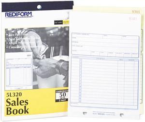 Rediform 5L320 Sales Book, 5 1/2 x 7 7/8, Carbonless Duplicate, 50 Sets / book