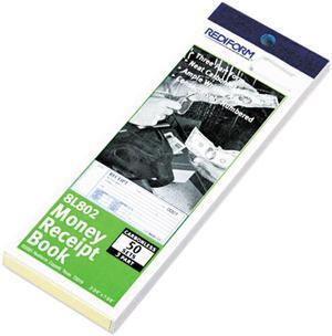 Rediform 8L802 Money Receipt Book, 2-3/4 x 7, Carbonless Triplicate, 50 Sets/Book