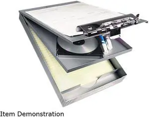 Saunders 21017 Cruiser Mate Aluminum Storage Clipboard, 1" Capacity, Holds 8-1/2w x 12h, Silver