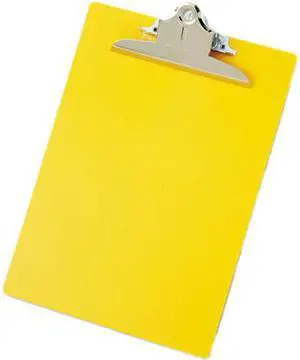 Saunders 21605 Plastic Antimicrobial Clipboard, 1" Capacity, Holds 8-1/2w x 12h, Yellow