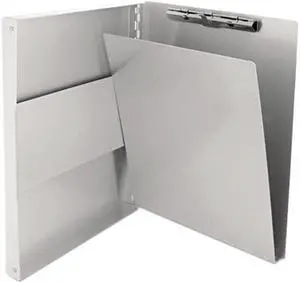 Saunders 10517 Snapak Aluminum Forms Folder, 1/2" Capacity, Holds 8-1/2w x 12h, Silver