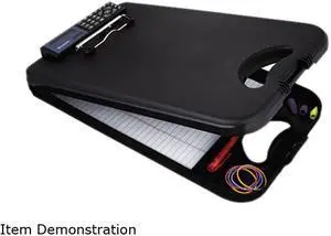 Saunders 00534 DeskMate II w/Calculator, 1/2" Capacity, 8-1/2w x 11-3/4h, Black