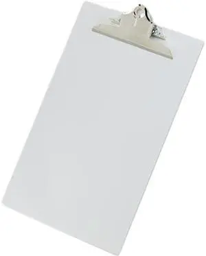 Saunders 22519 Aluminum Clipboard w/High-Capacity Clip, 1" Capacity, Holds 8-1/2w x 14h, Silver