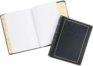 Wilson Jones 0395-11 Looseleaf Minute Book, Black Leather-Like Cover, 125 Pages, 8 1/2 x 11
