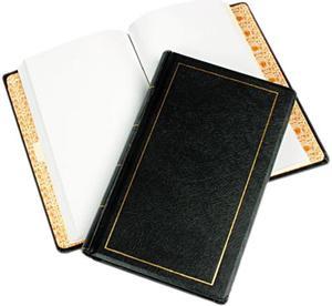 Wilson Jones 0395-31 Looseleaf Minute Book, Black Leather-Like Cover, 125 Pages, 8 1/2 x 14