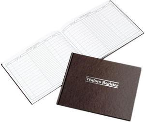 Wilson Jones S490 Visitor Register Book, Red Hardcover, 112 Pages, 8 1/2 x 11 1/2
