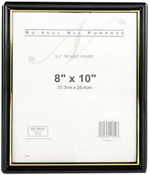 Nu-dell Ez Mount Document Frame 8 x 10 Black 11800