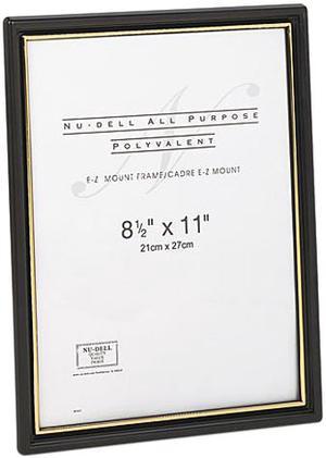 Nu-Dell 11818 EZ Mount Document Frame, 8.5x11, Black