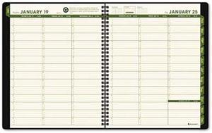 AT-A-GLANCE 70-950G-05 Recycled Weekly/Monthly Appointment Book, Black, 8 1/4" x 10 7/8"