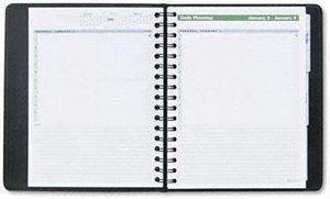 AT-A-GLANCE 70-EP03-05 The Action Planner  Recycled Daily Appointment Book, Black, 6 7/8" x 8 3/4"