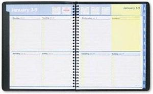 AT-A-GLANCE 76-01-05 QuickNotes Recycled Weekly/Monthly Appointment Book, Black, 8" x 9 7/8"