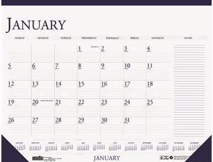 House of Doolittle 164 Two-Color Monthly Desk Pad Calendar w/Large Notes Section, 22 x 17
