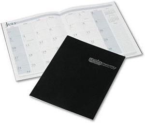 House of Doolittle 260-02 Ruled 14-Month Planner with Stitched Leatherette Cover, 8-1/2 x 11, Black