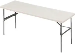 Iceberg 65383 IndestrucTable TOO 1200 Series Resin Folding Table, 72w x 24d x 29h, Platinum