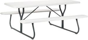 Iceberg 65923 IndestrucTable TOO 1200 Series Resin Picnic Table, 72w x 30d, Platinum