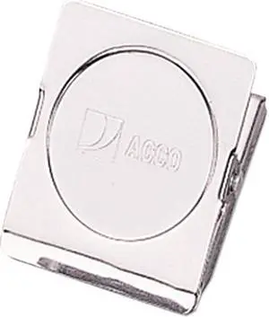 Acco 72132 Magnetic Clip, Steel, 1" Capacity, 1-3/4"w, Chrome