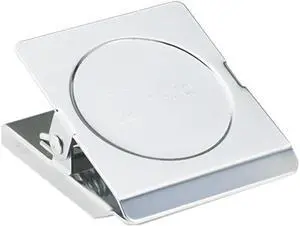 Acco 72133 Magnetic Clip, Steel, 1-1/8" Capacity, 2-1/4"w, Chrome