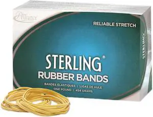 Alliance 24145 Sterling Ergonomically Correct Rubber Bands, #14, 2 x 1/16, 3100 Bands/1lb Box