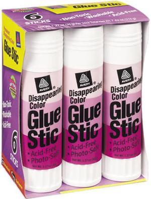 Purple Application Permanent Glue Stics, 1.27 oz, 6/Pack