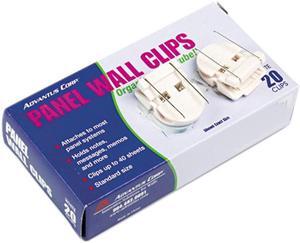 Advantus 75301 Panel Wall Clips for Fabric Panels, Standard Size, White, 20/Pack