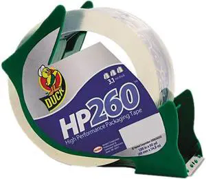 Duck 07364 Carton Sealing Tape w/Reusable Dispenser, 1.88" x 60 yards, 3" Core, Clear