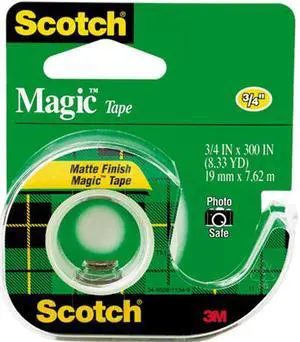 Scotch 105 Magic Office Tape w/Refillable Dispenser, 3/4" x 300", Clear