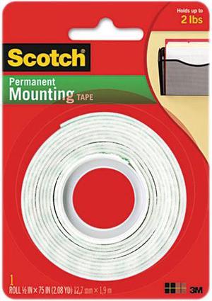 Scotch Removable Poster Tape, Clear Double Sided Tape, 3/4-in x 150-in,  Clear, 1 Roll 
