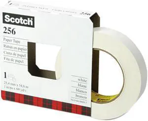 Scotch 256-1 256 Printable Flatback Paper Tape, 1" x 60 yards, 3" Core