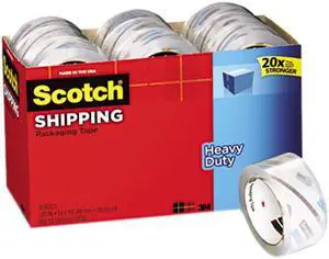 Scotch 3850-18CP 3850 Heavy Duty Packaging Tape Cabinet Pack, 1.88" x 54.6 yds, 18 Rolls