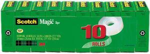 Scotch 810P10K - Magic Tape Value Pack, 3/4" x 1000", 1" Core, 10/Pack