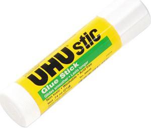 UHU 99655 Glue Stick, 1.41 oz, Pack of 6, Clear/ White