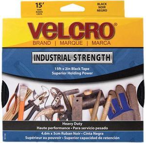 VELCRO Brand Industrial-Strength Heavy-Duty Fasteners, 2 x 4, Black,  2/Pack (90199)