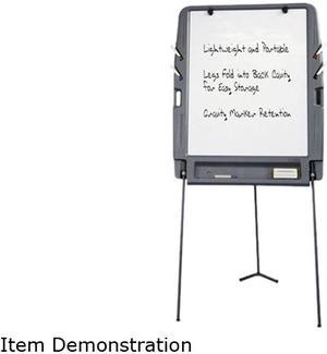 Iceberg 30227 Portable Flipchart Easel w/Dry Erase Surface, Resin, 35w x 30d x 73h, Charcoal
