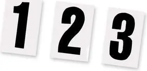 Magna Visual PFN-21 Magnetic Numbers and Symbols, Magnetic, Black, 3/4"h, 110/Set