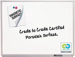 Quartet 2543 Magnetic Dry-Erase Board, Porcelain, 36 x 24, White, Aluminum Frame