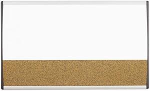 Quartet ARCCB3018 Magnetic Dry Erase/Cork Board, Painted Steel, 18 x 30, White/Aluminum Frame