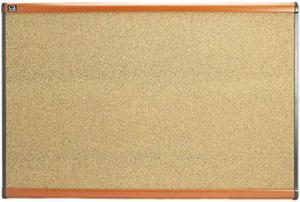 Quartet B243LC Prestige Bulletin Board, Graphite-Blend Cork, 36 x 24, Cherry Frame