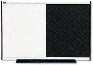 Quartet BTE643A Dry Erase/Bulletin Board, Embossed Foam, 36 x 24, Black/White, Aluminum Frame