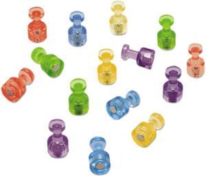 Quartet MPPC Magnetic Push Pins for Magnetic Planning Boards, Assorted Colors, 20/Pack