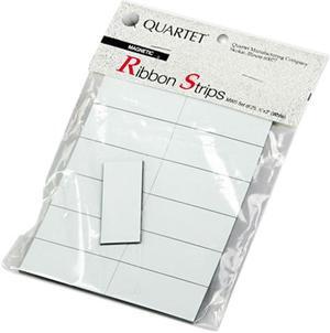 Quartet MWS Magnetic Write-On/Wipe-Off Strips, 2w x 7/8h, White, 25/Pack