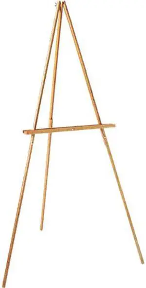 Quartet 41E Lightweight Tripod Floor Easel, 64" High, Natural Oak