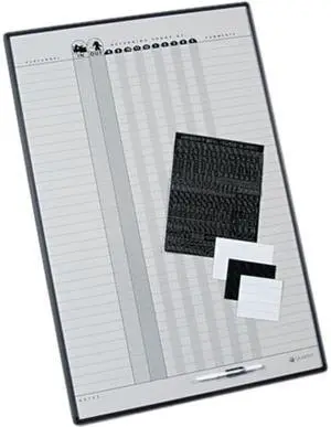 Quartet 783G Magnetic Employee In/Out Board, Porcelain, 24 x 36, Gray/Black Aluminum Frame