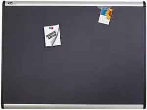 Quartet MB544A Prestige Plus Magnetic Fabric Bulletin Board, 48 x 36, Aluminum Frame