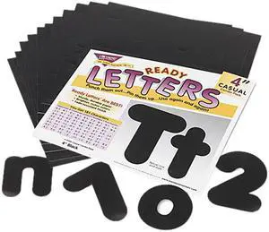 TREND T79901 Ready Letters Casual Combo Set, Black, 4"h, 182/Set