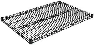 Alera SW58-3624BL Industrial Wire Shelving Extra Wire Shelves, 36w x 24d, Black, 2 Shelves/Carton