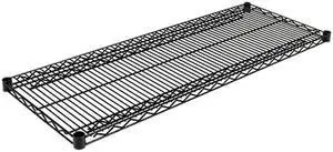Alera SW58-4818BL Industrial Wire Shelving Extra Wire Shelves, 48w x 18d, Black, 2 Shelves/Carton