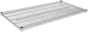 Alera SW58-4824SR Industrial Wire Shelving Extra Wire Shelves, 48w x 24d, Silver, 2 Shelves/Carton