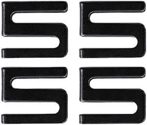 Alera SW59SHBL Wire Shelving S Hooks, Metal, Black, 4 Hooks/Pack